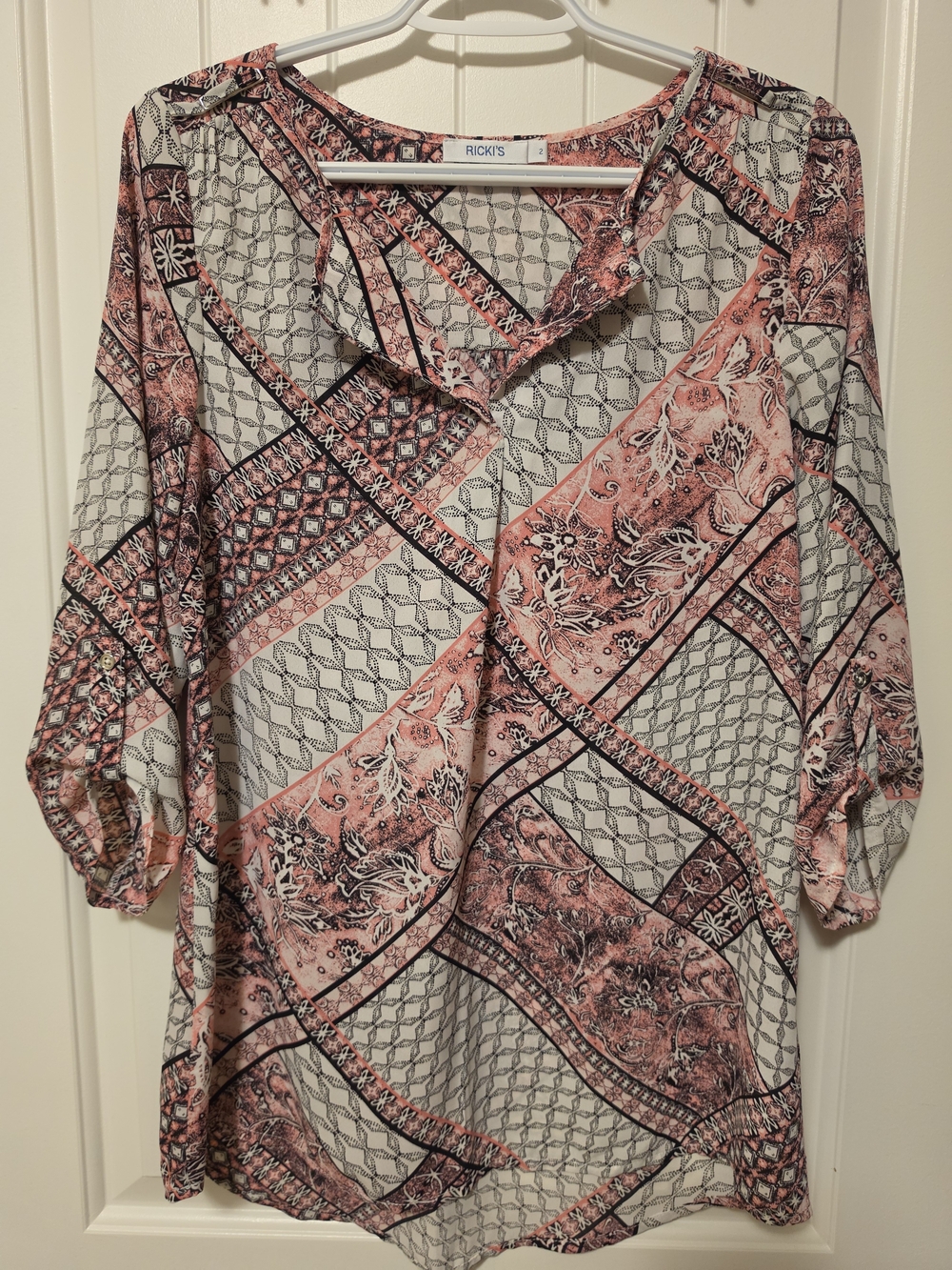Ricki's Pink Patterned Women's Blouse